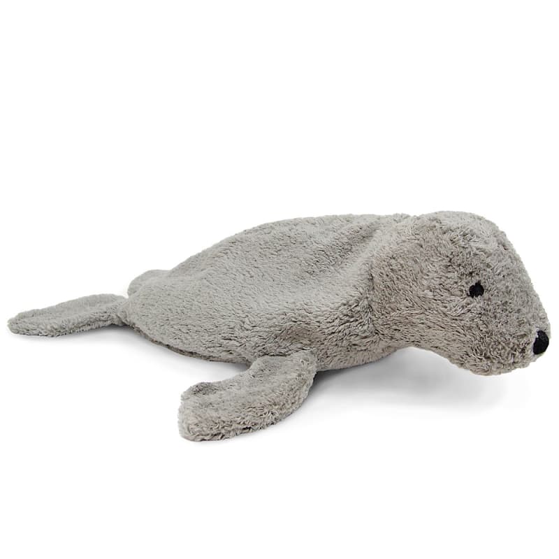 Peluche Bouillote Sèche Phoque Gris Coton Bio 40 cm Senger® - B