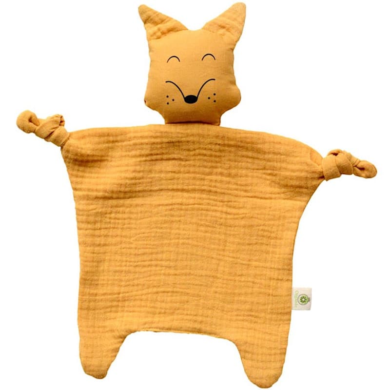 Doudou Plat à Nœuds Lange Coton Bio Renard aPunt Barcelona® - Do