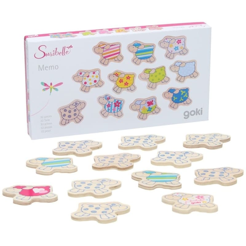 Jeu de Mémo Les Moutons Goki Susibelle 32 pièces - Jouets en bois