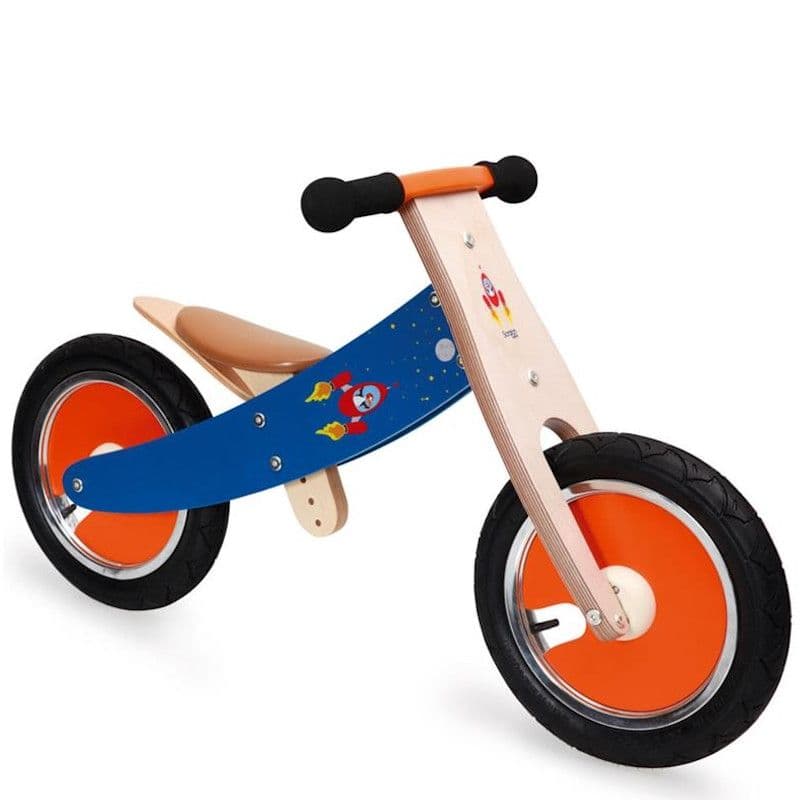 Draisienne bleue 2 ans évolutive en bois Espace Scratch -