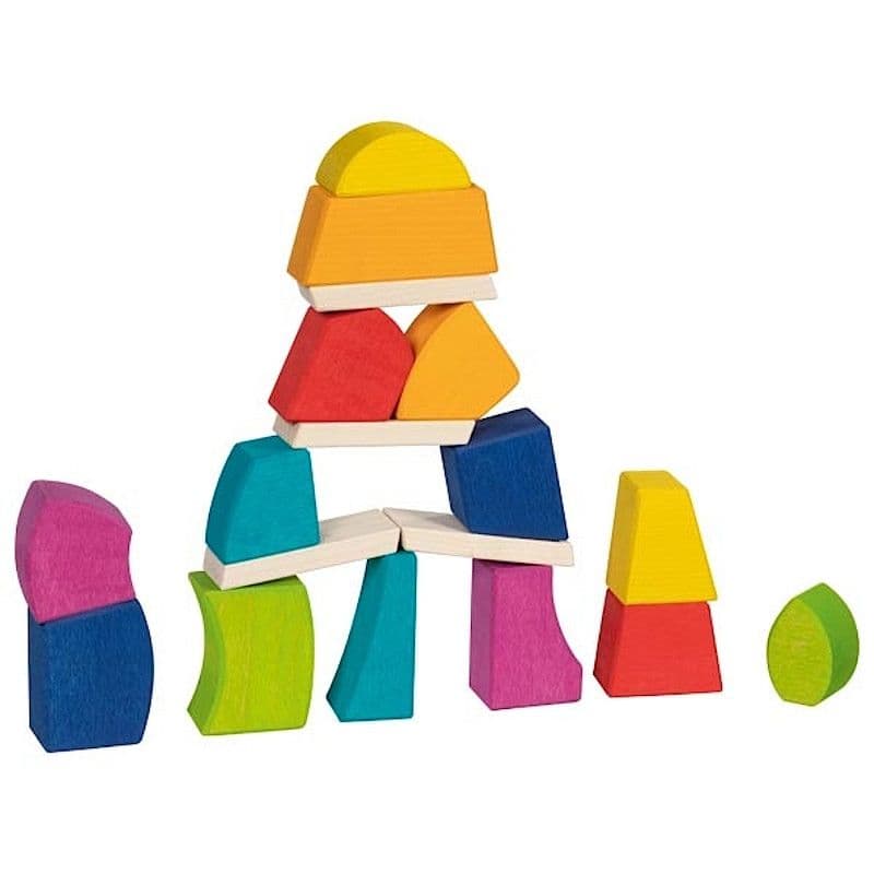 Jeu en bois 20 Blocs Construction Creo Colorés Goki® Evolution - J