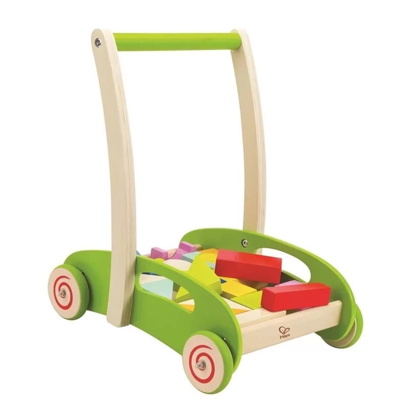 Chariot de Marche & Cubes Hape® - Jouets en bois bébé