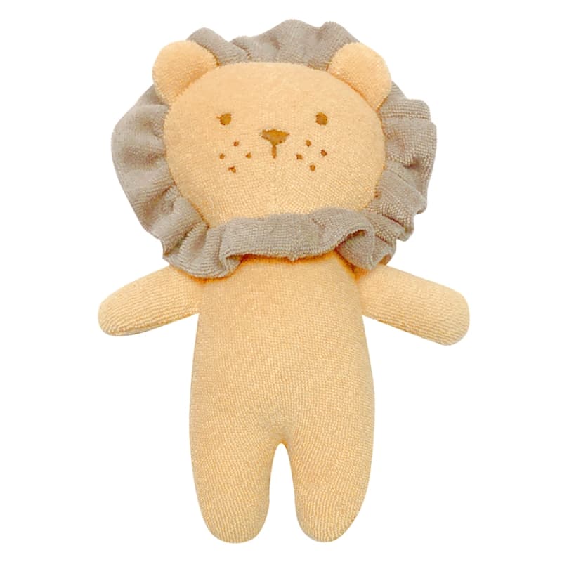 Mini Doudou Hochet éponge de coton bio Lion Leo 17cm Albetta® - H