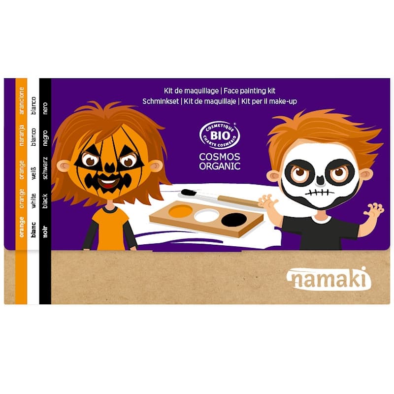 Coffret Maquillage Namaki® 3 couleurs Citrouille & Squelette -