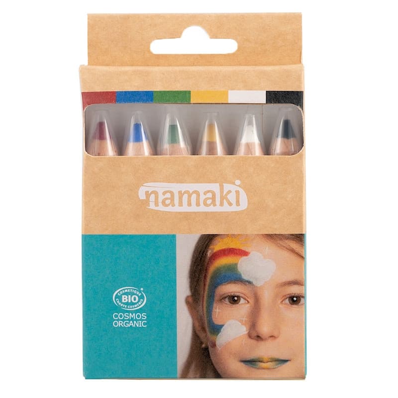 Kit 6 Crayons de Maquillage enfant Arc-en-ciel Namaki® - Maquillage