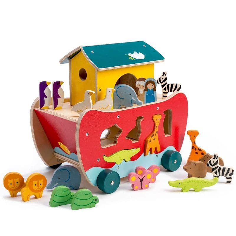 Boîte à formes Arche de Noé Colorée en Bois Tender Leaf Toys®