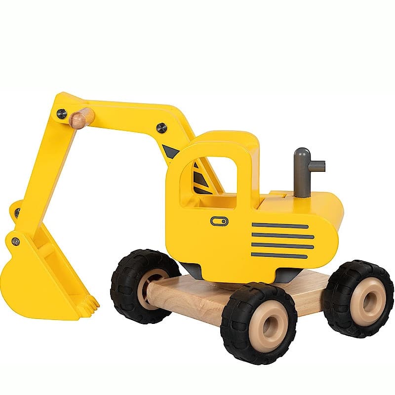 Jouets en bois Pelleteuse de chantier à roue Goki® - Jouets 3 ans