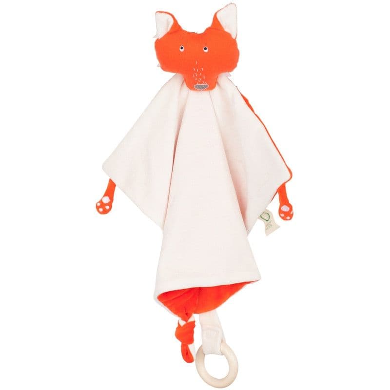 Doudou Plat Anneau de dentition Renard Wooly Organic® Funcky Feet