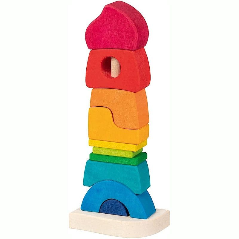 Jouet en bois Petit Château à Empiler Goki® Evolution - Jouets Mo