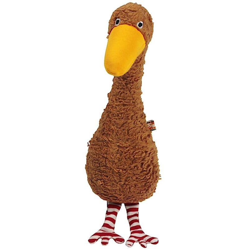 Doudous Bio Grande Peluche Oie Auguste Caramel Lana Natural Wear