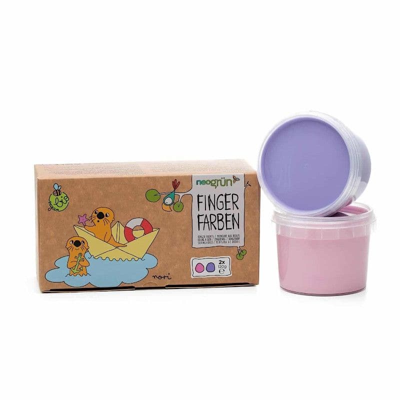 Peinture à Doigts 2 pots 120g Rose Violet Neogrun® - Peinture e