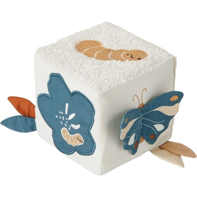 Cube activités bébé en tissus doux Petit Papillon Fabelab® coton bio