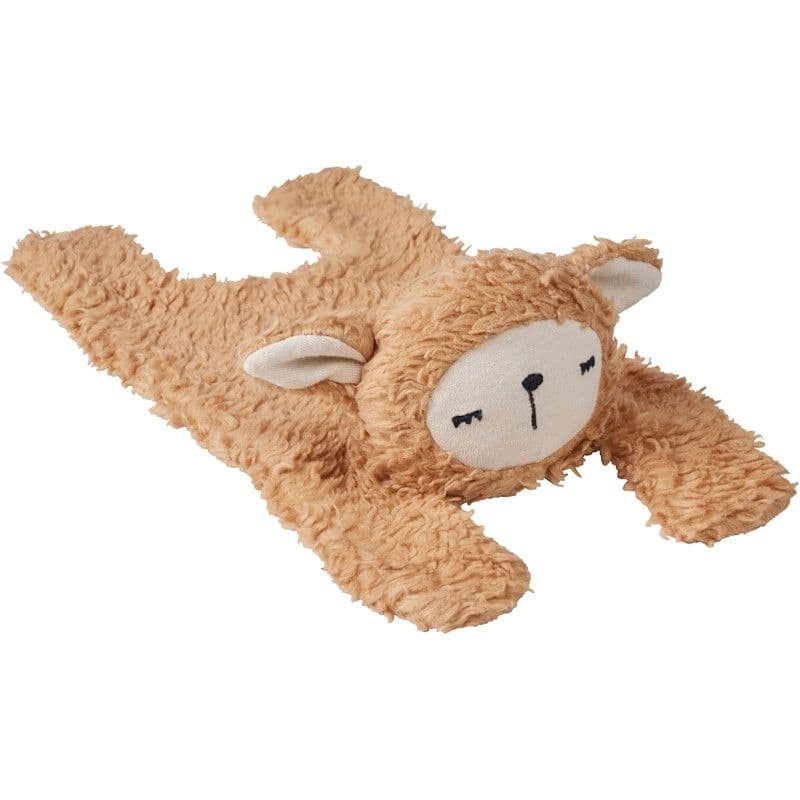 Doudou plat Buddy Sheep Mouton caramel Fabelab® 27cm Coton Bio -