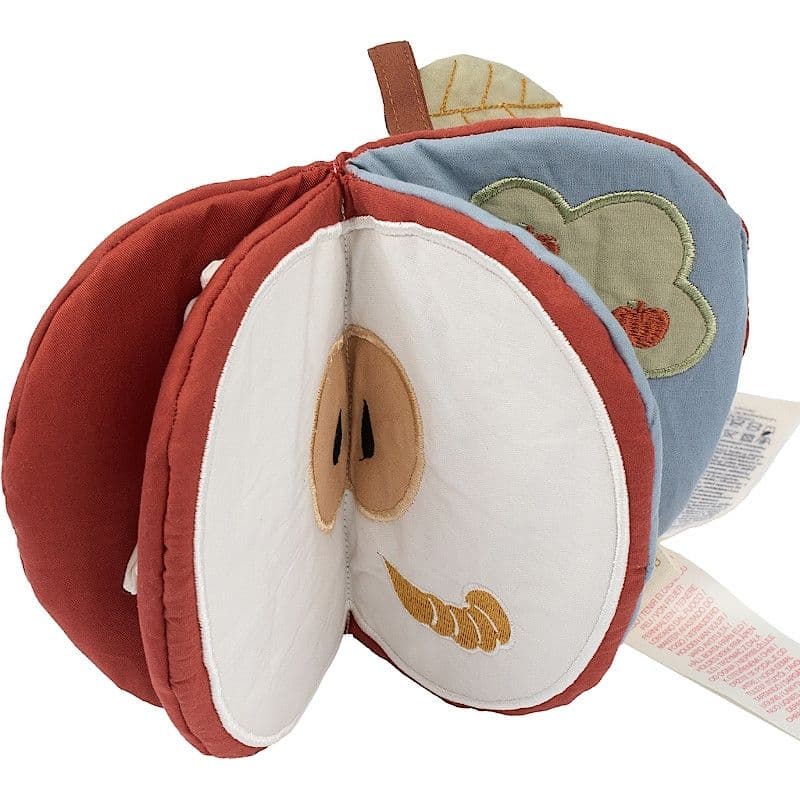 Livre bébé en Tissu Pomme rouge Fabelab® Coton Bio GOTS - Jouet éveil
