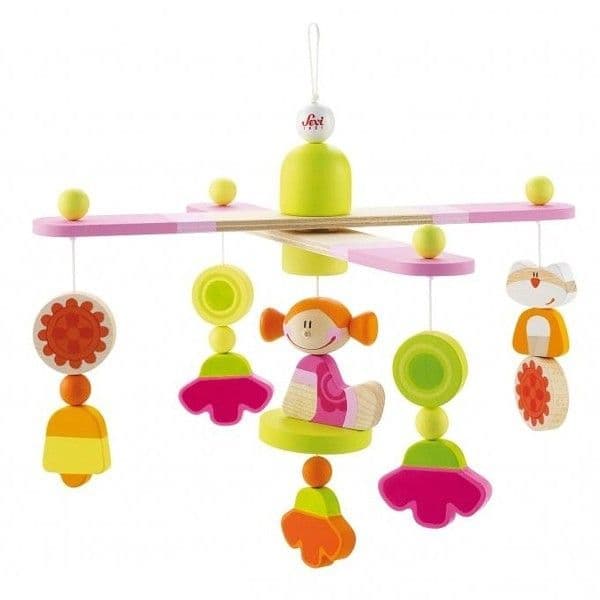 Mobiles bois en croix Cathy et son chat Sevi 1831® - Jouets en Bois