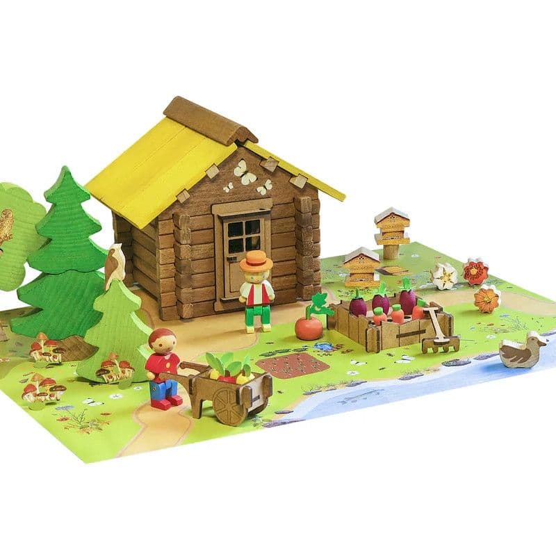 Jouet de construction Maison de la nature en bois 95 pièces jeujura®