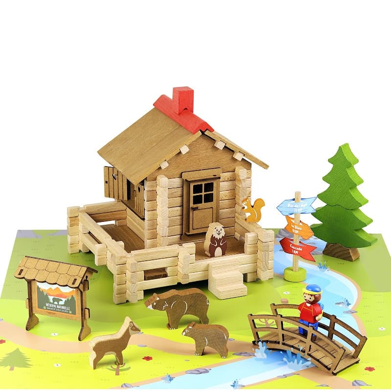 Chalet en bois avec animaux sauvages la Réserve naturelle 125 pièces