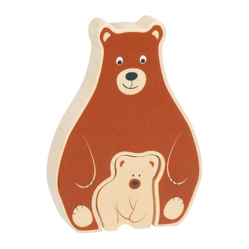 Jouet en bois Puzzle Premier âge Ours et son petit Goki® - Jouets bébé