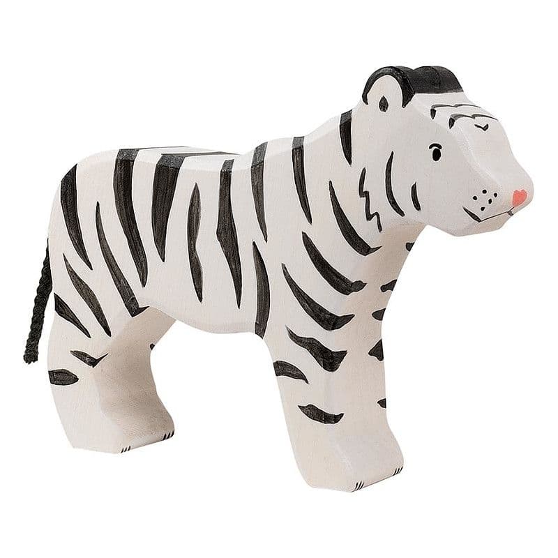 Figurine en bois Tigre Blanc Holztiger® 15cm
