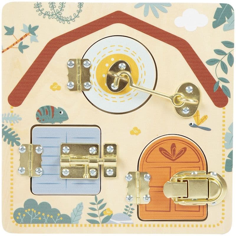 Planche de motricité Serrures et Verrous Safari Small foot by