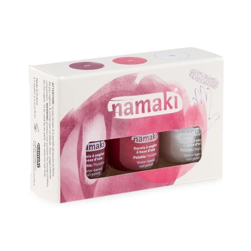 Coffret 3 Vernis à Ongles enfants Sorbets fruités Framboise Fuschia B