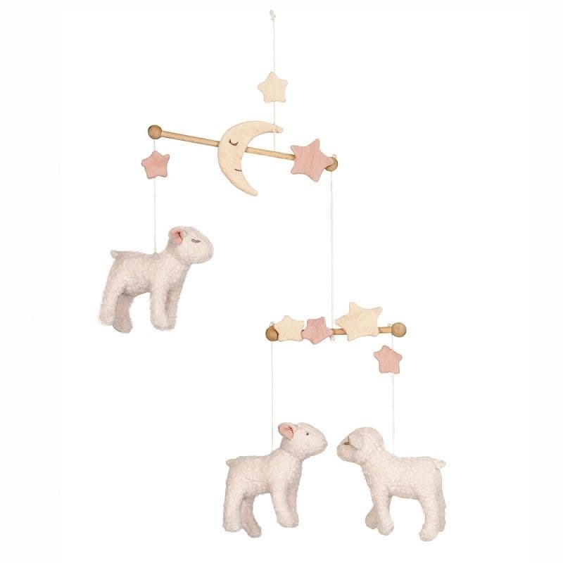 Mobile bois et tissu Danse des Moutons Mary Egmont Toys® - Éveil bébé