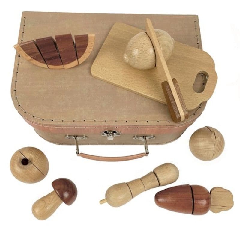 Valise dinette Légumes à découper bois essences naturelles Egmont To