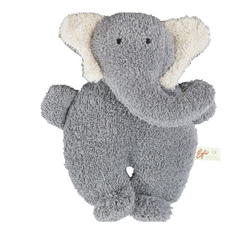 Jouet animaux Bébé Eléphant en Peluche Gris 17 cm coton bio Efie®