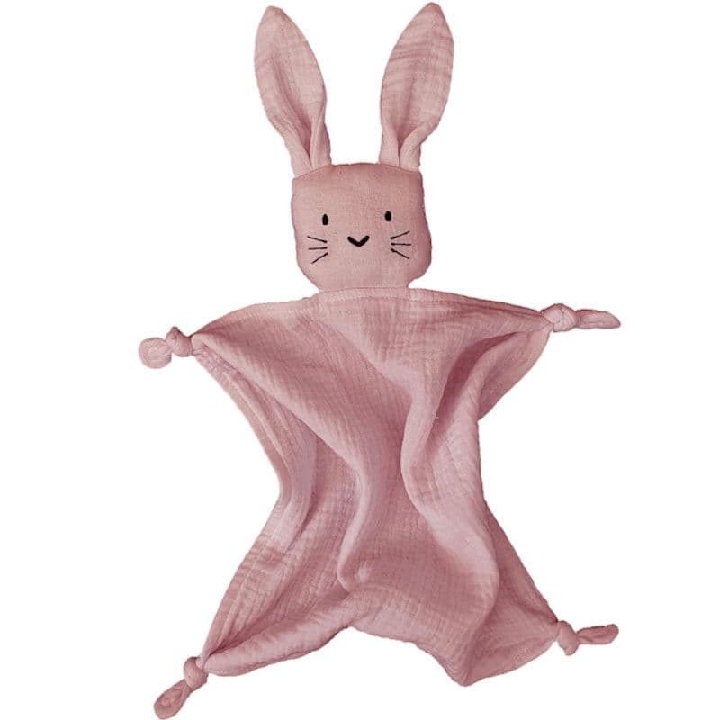 Doudou Lapin Lange de Coton Bio GOTS mauve pâle Summerville Organic®