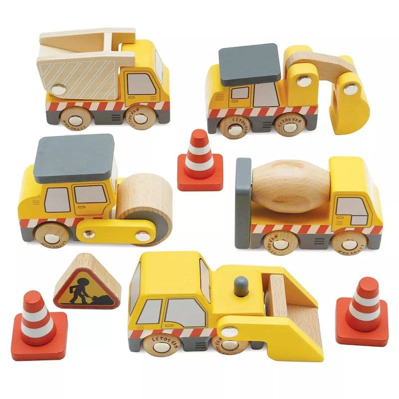 Set 5 Petits Engins de Chantiers publics Le Toy Van® en bois