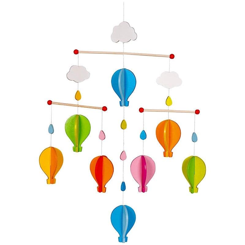 Mobile bébé en bois Montgolfières multicolores Goki®