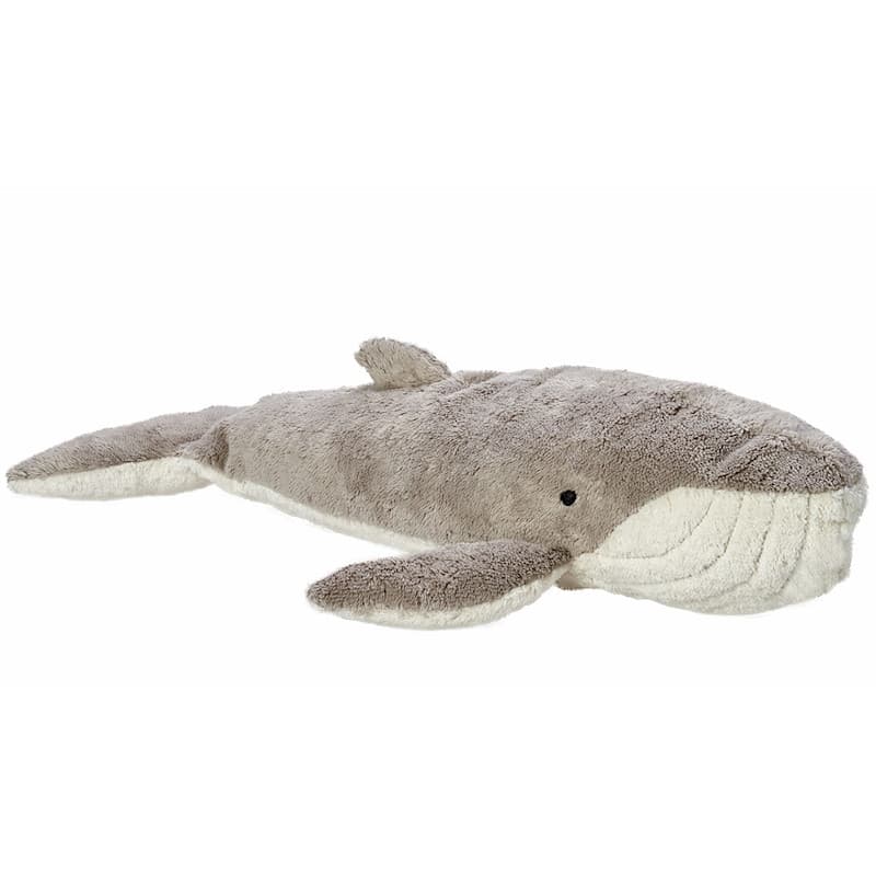 Peluche Bouillotte Sèche Bébé Grande Baleine Coton Bio 60 cm Senger®