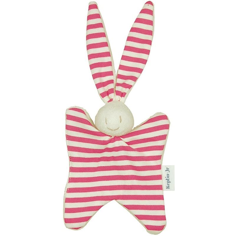 Doudou Hochet Lapin Rabby Fuschia small 15cm Keptin-jr