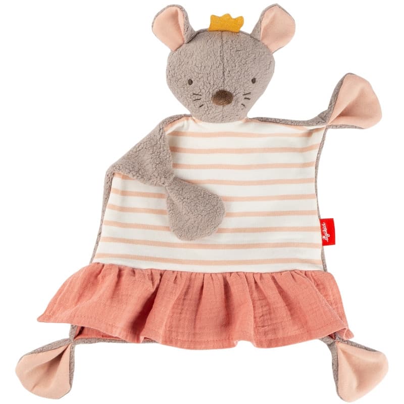 Doudou Princesse Souris Velours, jersey et lange de coton Sigikid®