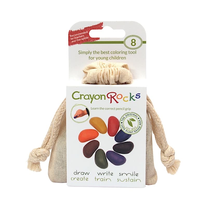 Craies Crayon Rocks Sachet 8 Cailloux Cire de soja Naturelle