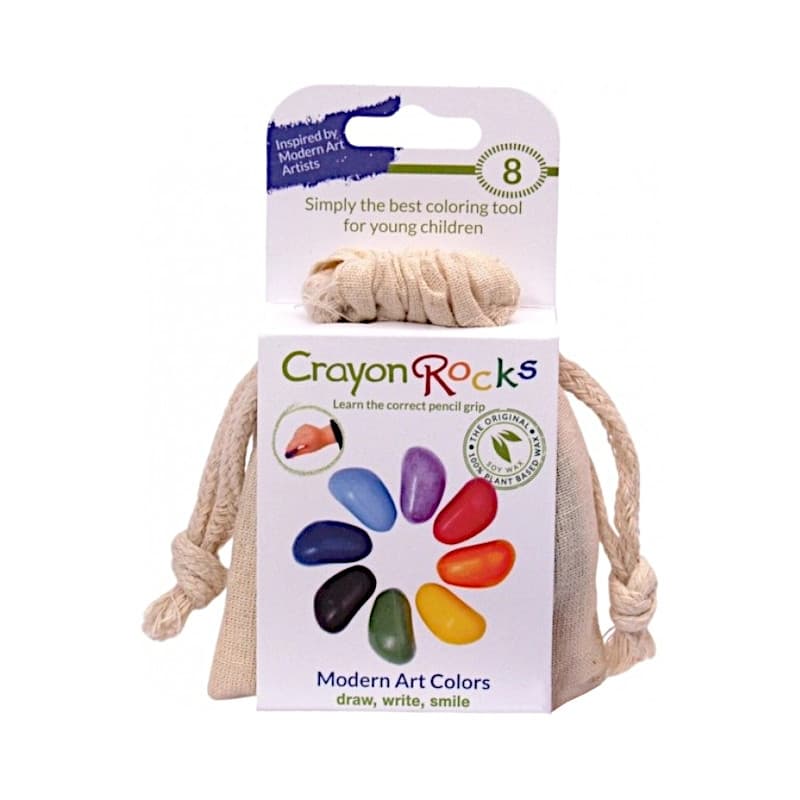 Craies Crayon Rocks Sachet 8 Cailloux 'Modern Art Color' Cire de