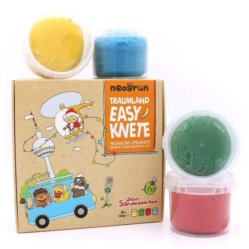 Set Pâte à modeler Bio Dreamland 4 pots 120g BJRV Neogrun®