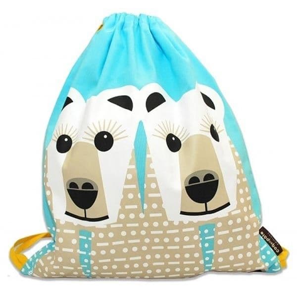 Sac de Gym Maternelle Bleu Ours Polaire coton bio GOTS - Coq en Pâte®