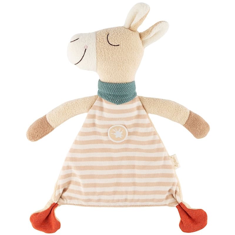 Doudou Lama Heureux velours et jersey de coton Sigikid® 25 cm