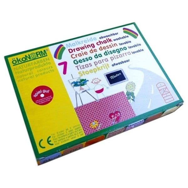 Ă–koNorm Craie Tableau Noir & Jeux de cour 7 couleurs - Craies dessin