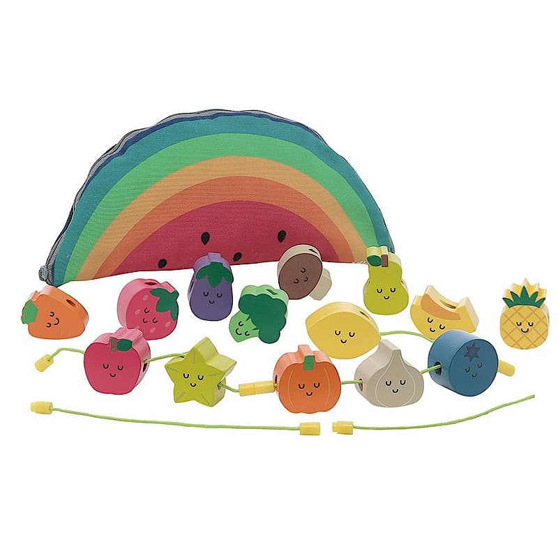 Jeu de perles à enfiler Fruits en bois 'Tutti Frutti' Andy Westface®