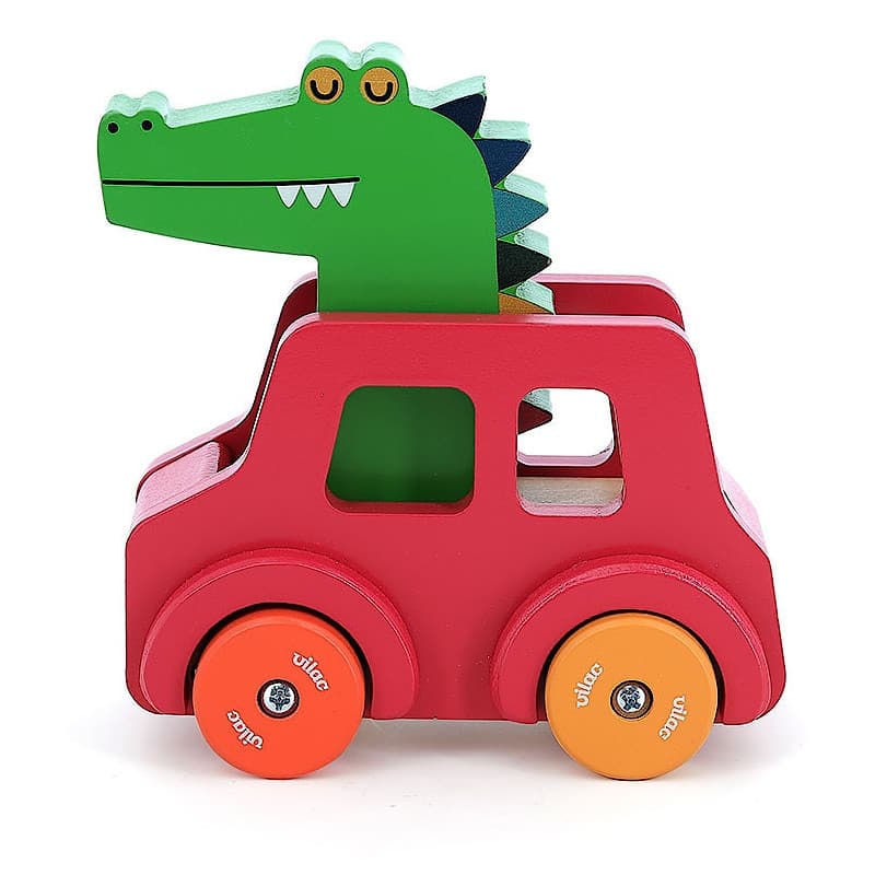 Petite voiture Klaxon en bois Crocodile Andy Westface Vilac®