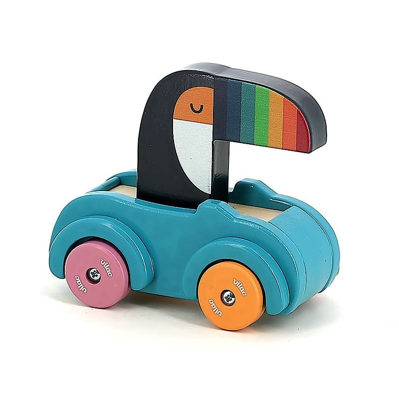 Petite voiture Klaxon en bois Toucan Andy Westface Vilac®