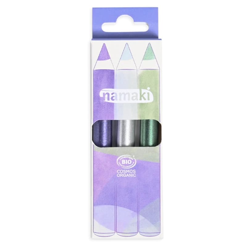 Kit 3 Crayons de Maquillage Paillettes Enfants Clair de Lune Namaki®