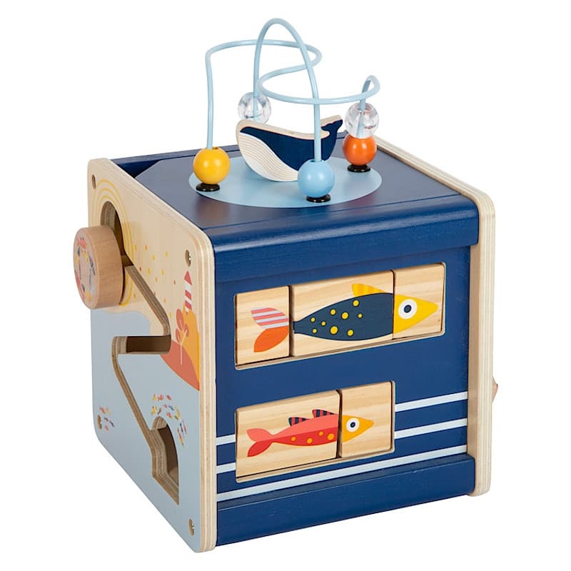 Cube de motricité bébé en bois Océan Small foot by Legler®