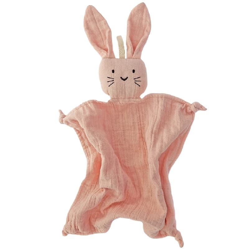 Doudou Lapin Lange de Coton Bio GOTS Pêche Summerville Organic®