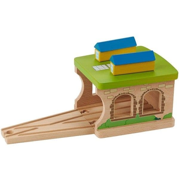 Gare de Triage Hangar pour Circuit Petits Trains en Bois EverEarth®