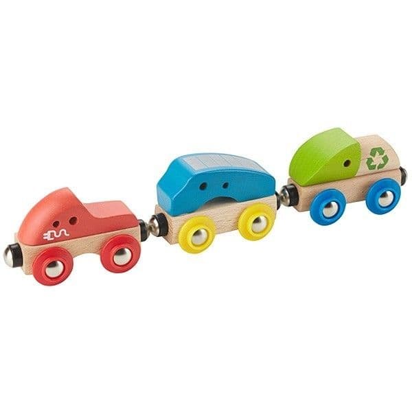 EverEarth® Petit Train en Bois Eco City - Jouets bois