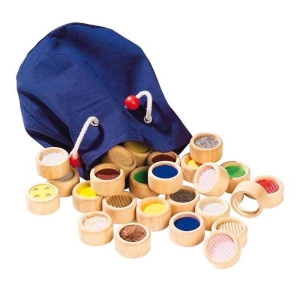 Jeu de Mémo Sensoriel Tactile 32 pièces en bois Goki