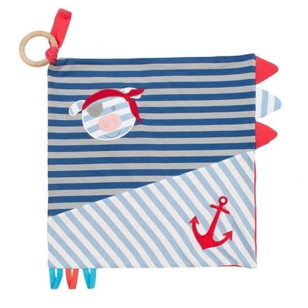 Apple Park™ Doudou Plat Lange 'Blankie' Organic Farm Buddies™ Cochon